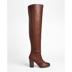Express faux leather over the knee boots - brown